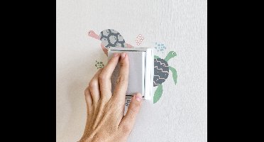 Muursticker stopcontact Zachte kleurschildpadden
