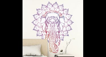 Muursticker wilde dieren Olifant hindoe boho antwoord