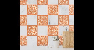 Tegelsticker badkamer paisley