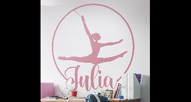 Muurstickers dansen Ballerina met naam