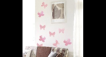 Vlinder stickers Roze vlinders