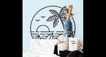 Muurstickers surfen Surf strand logo