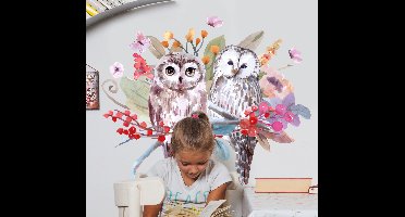 Muurstickers vogels Boom met dieren