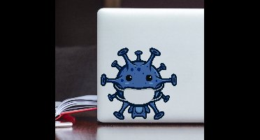 Stickers voor laptop Schattig virus met maskers