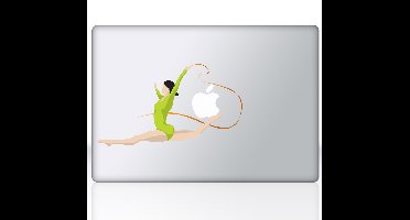 Sticker voor Macbook turnster lenig