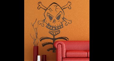 Doodskop skelet sticker