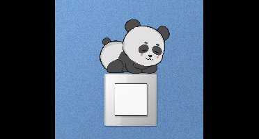 Muursticker stopcontact Slapende panda anime