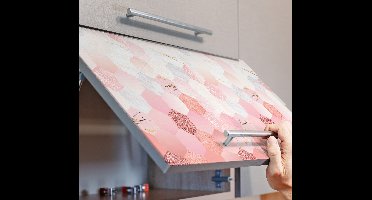 Stickers roze marmer voor meubels