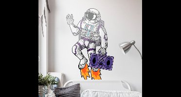 Ruimte vliegende astronaut stickers