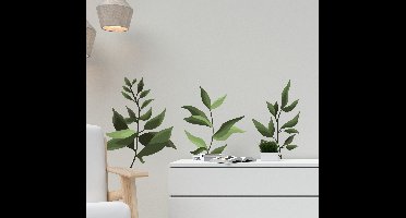Muurstickers planten Geschilderde bladeren