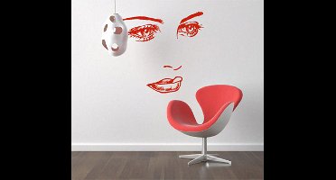 Sticker gezicht vrouw