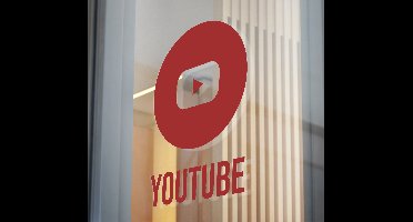 Stickers raam Youtube-logo