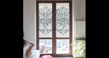 Raamfolie Kat illustratie mandala