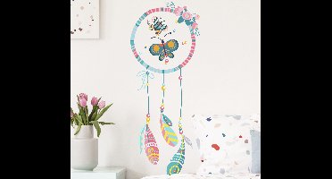 Dromenvanger met vlinder en bloemen