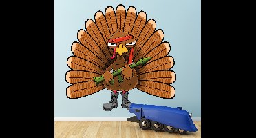 Sticker kind haan oorlog stoer