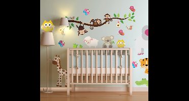 Muursticker kinderkamer jungle dieren