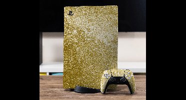 PS5 sticker Glanzende gouden huid