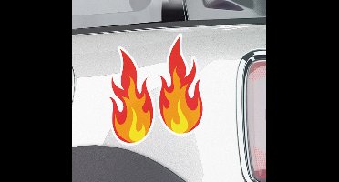 Sticker voor auto dubbel vuur