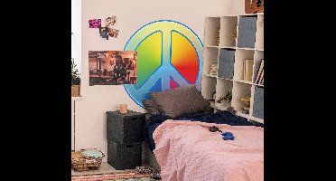 Sticker kleur Peace teken