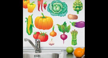 Muursticker verschillende groenten