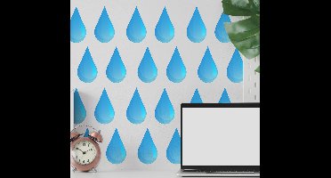 Wanddecoratie stickers Regendruppel patroon
