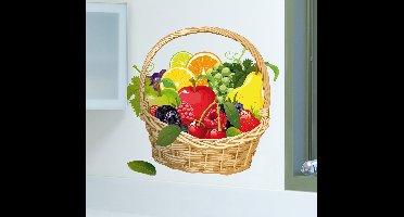Muursticker keuken fruitmand