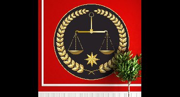 Sticker gerechtigheid balans weegschaal