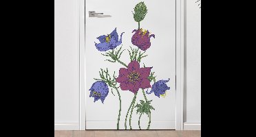 Deur sticker Mooie wilde bloemen