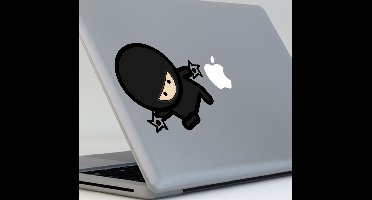 Ninja in actie Macbook sticker