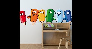 Sticker Kinderen Kleurpotloden