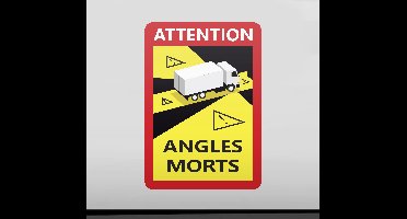 Sticker Aandacht blinde vlekken in het frans