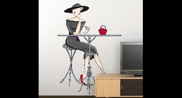 Sticker elegante dame cocktail