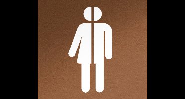 Deur sticker Toiletbord voor een halve persoon
