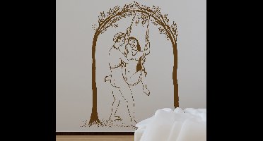 Erotische Muursticker Liefdesschommel
