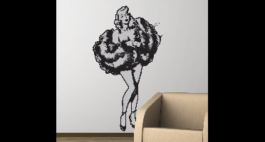 Klassieke pin up sexy dame sticker