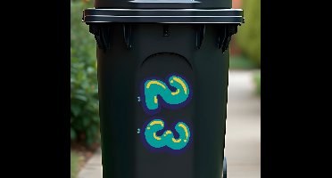 Container sticker Kleurrijke ballonnummers