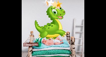 Deur sticker Vrolijke dinosaurus rennen
