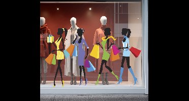 Sticker vriendinnen shoppen winkelen solden