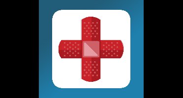 Rode pleister sticker