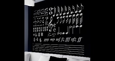 Muziek noten muursticker
