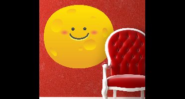 Sticker kinderkamer lachende volle maan