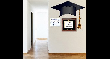 Sticker hoed afstuderen universiteit