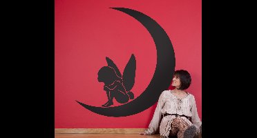 Sticker sprookje maan elfje