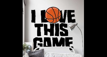 Basketbal sticker Basketbalspeler met tekst