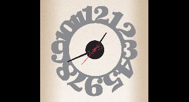 Klok sticker muur nummers