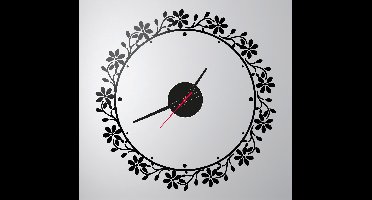 Bloemen cirkel klok sticker