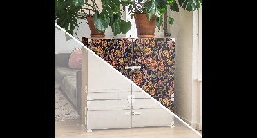 Meubel sticker realistische paisley illustratie