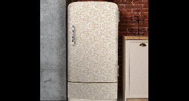 Koelkast sticker Antiek lichtbeige patroon
