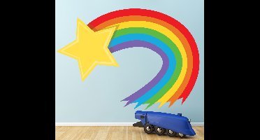 Regenboog ster sticker