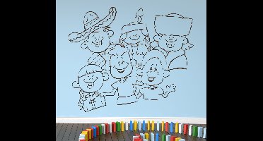 Kinderen van verschillende landen sticker